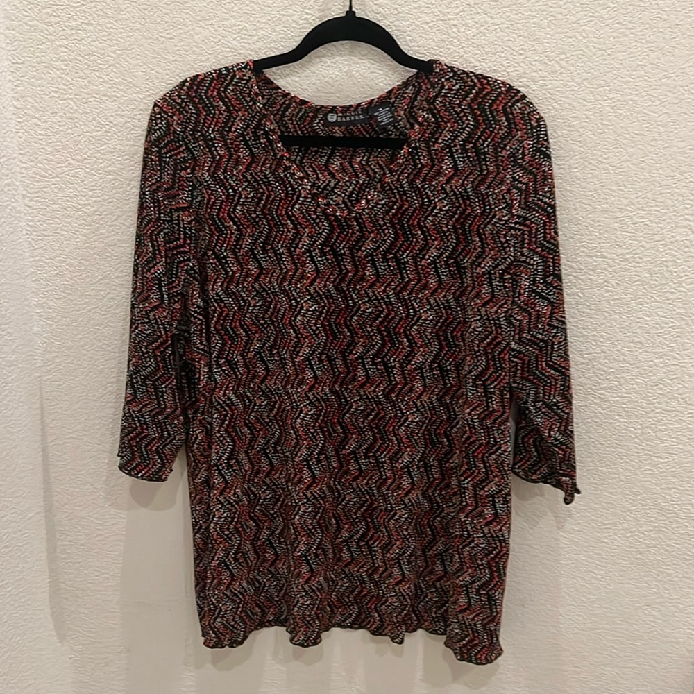 52. MAGGIE BARNES 3/4 sleeves multicolor top 1x